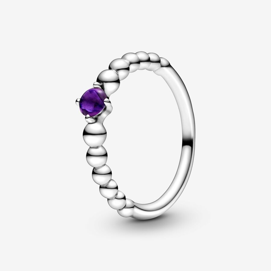 紫色饰珠戒指 image number 0