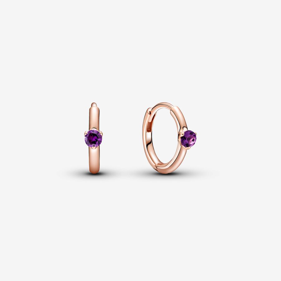 紫色单石耳环 image number 0